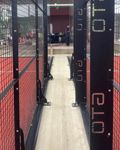 Walkway between courts