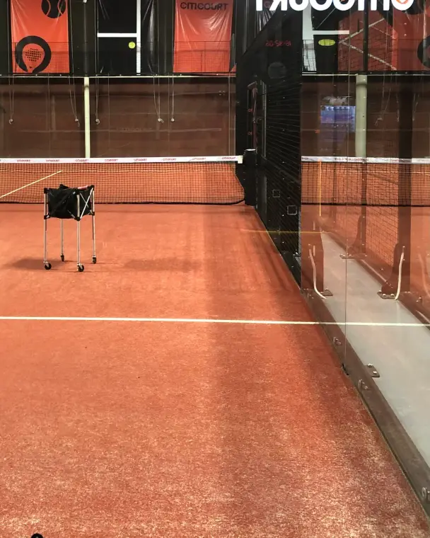 Court 1 with a ball basket